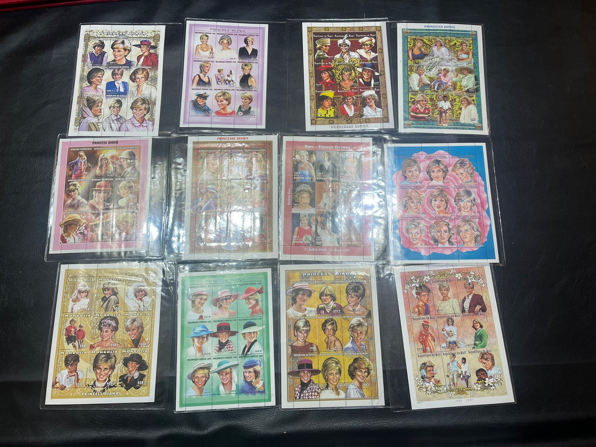 Princess Diana "Portraits" Plate Block Set