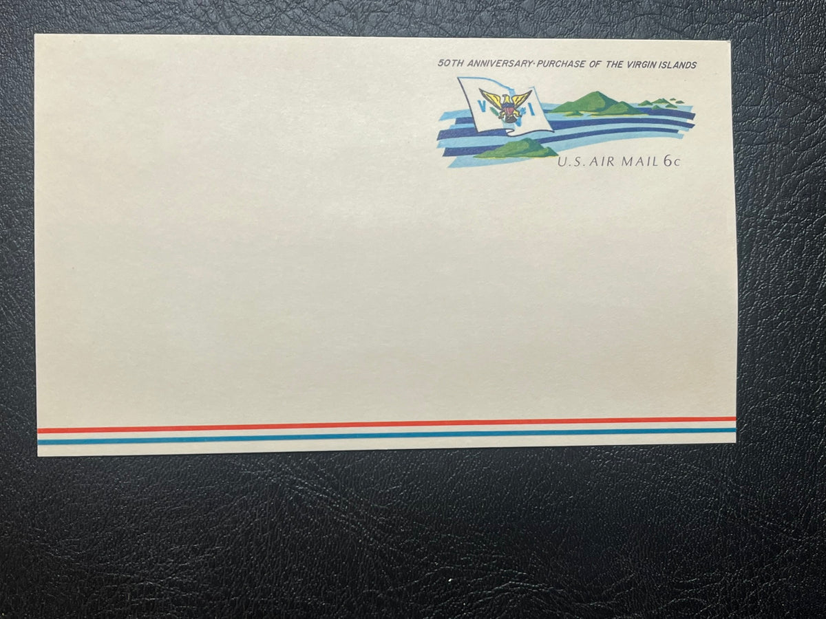 UXC67  6c Air Mail Postal Card - 50th Anniersary of Virign Islands Purchase.