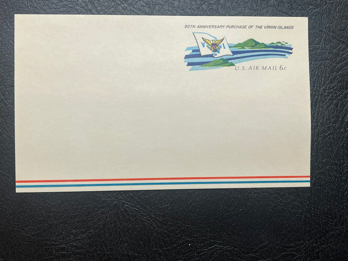 UXC67  6c Air Mail Postal Card - 50th Anniersary of Virign Islands Purchase.
