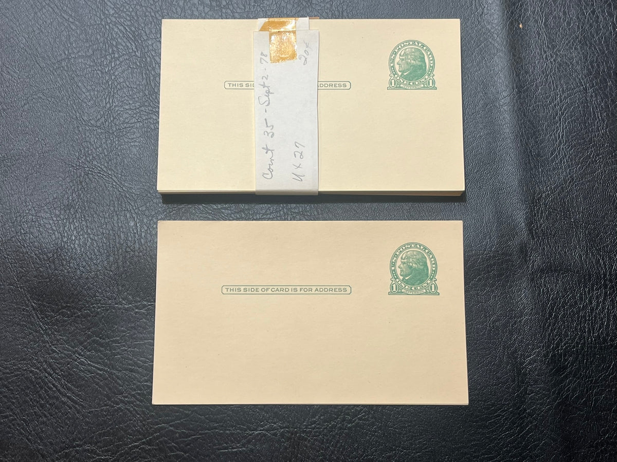 UX27   35 - 1c Jefferson Postal cards. New condition.