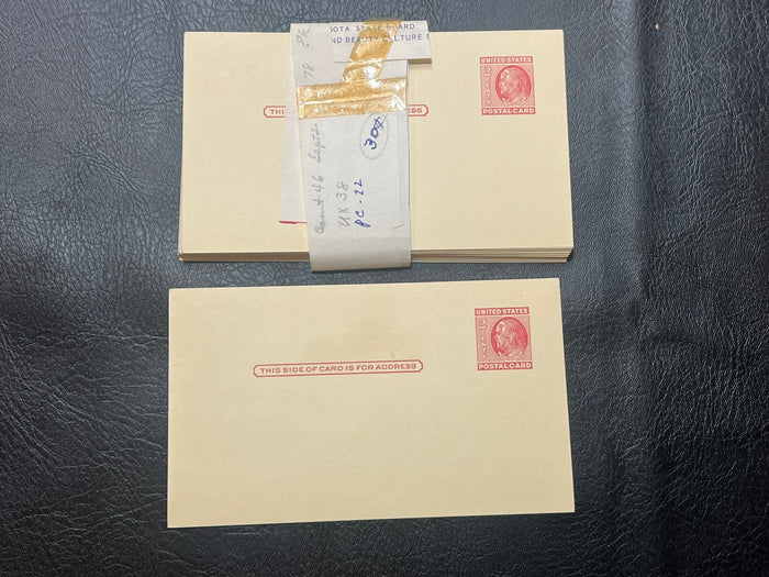 UX38   22 - 2c Ben Franklin Postal Cards. New condition.