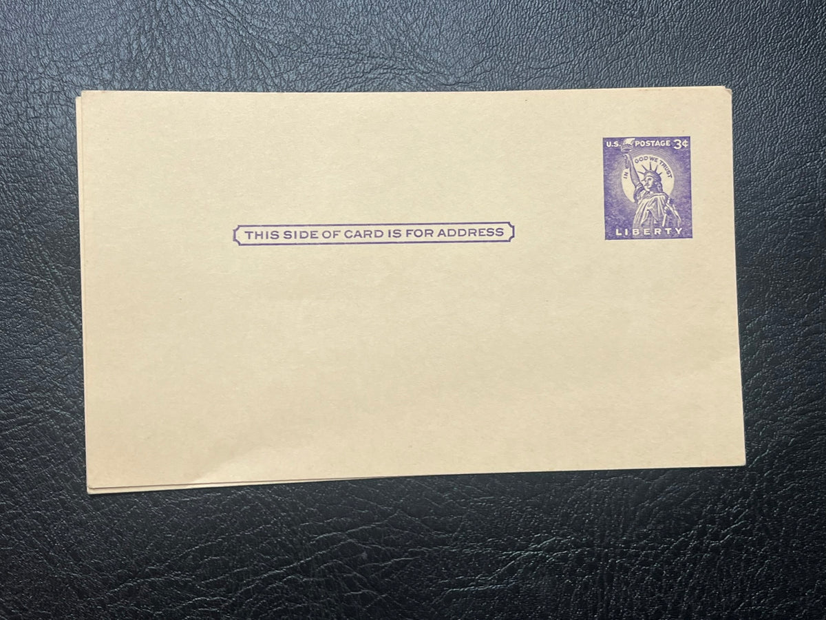 UX38   2 - 3c Statue of Liberty Postal Cards. New condition.
