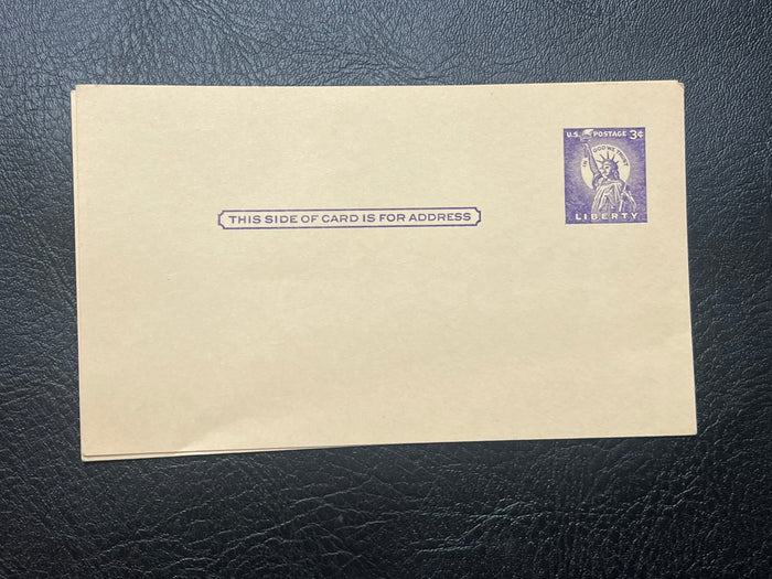 UX38   2 - 3c Statue of Liberty Postal Cards. New condition.