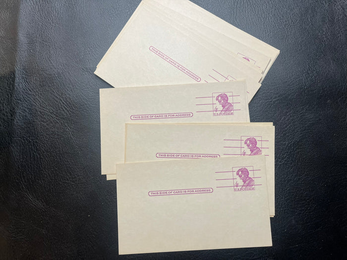 UX48      20 - 4c Lincoln Postal Cards. New condition