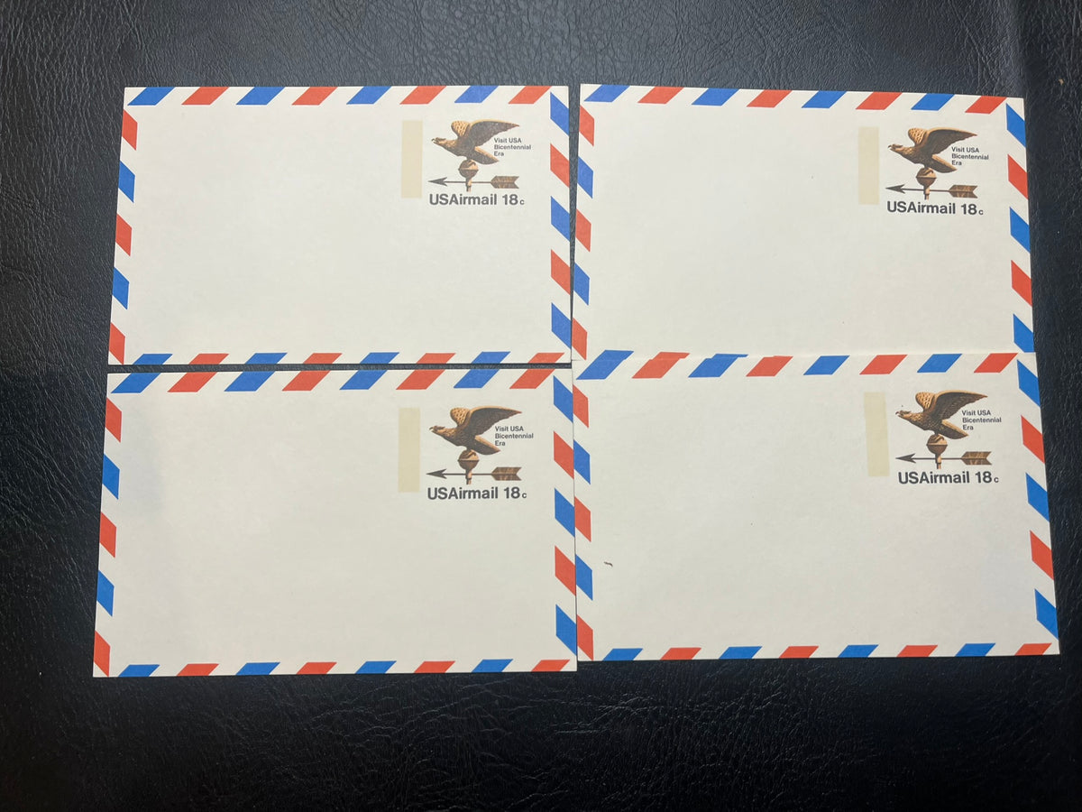 UXC15      Collection of 4 -18c  Air Mail Postal Card
