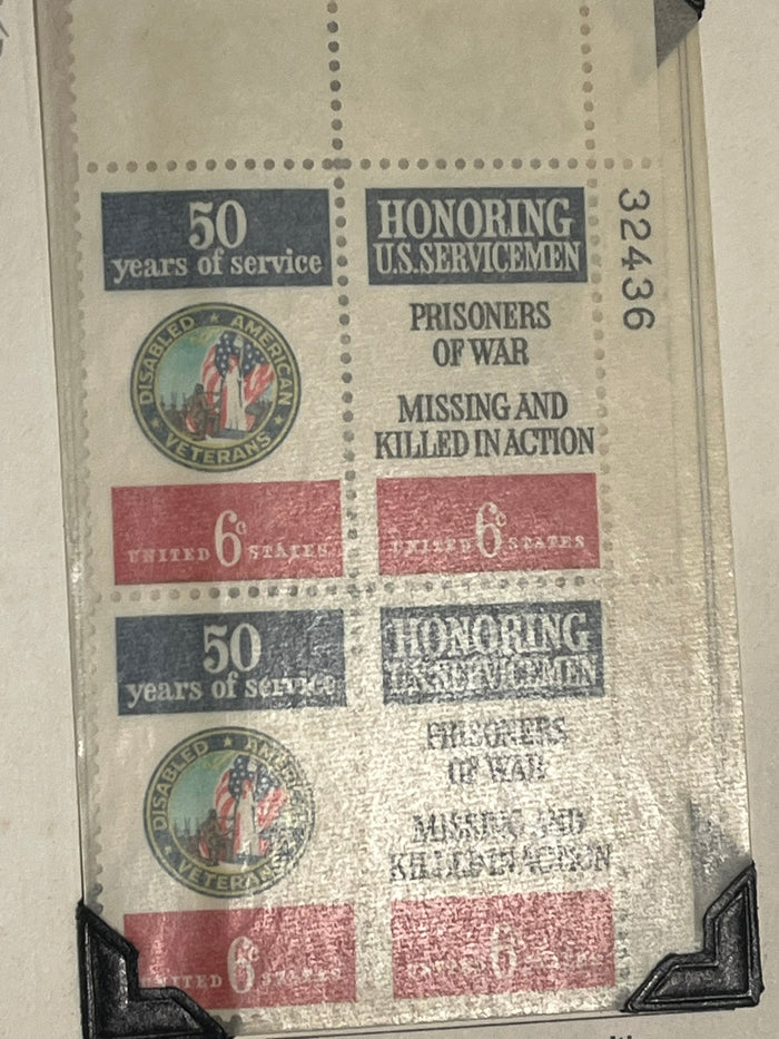 Disabled Veterans 6c plate block