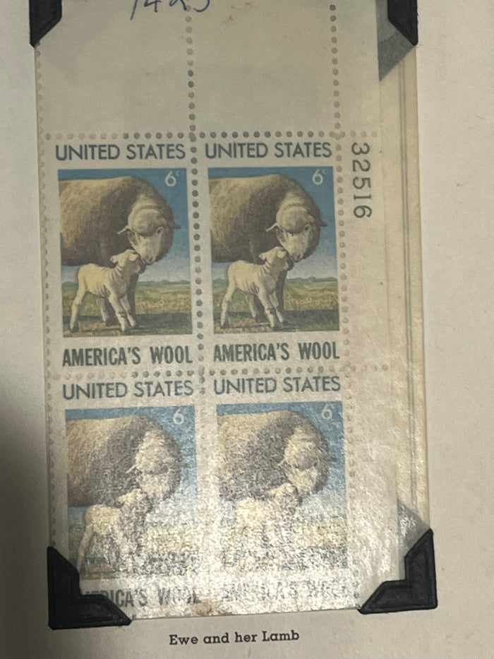 America's Wool  6c Plate Block