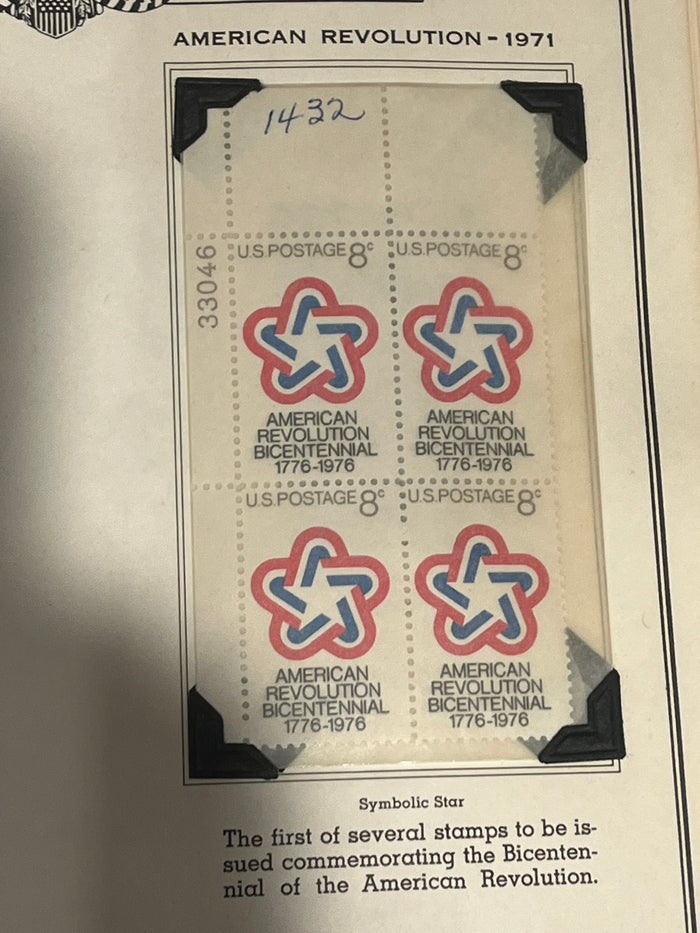 8c American Revolution Plate Block