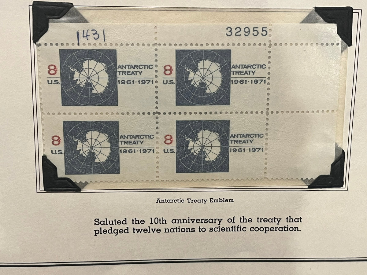 Antarctic Treaty 8c Plate Block