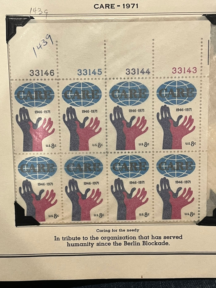 8c CARE Plate Block