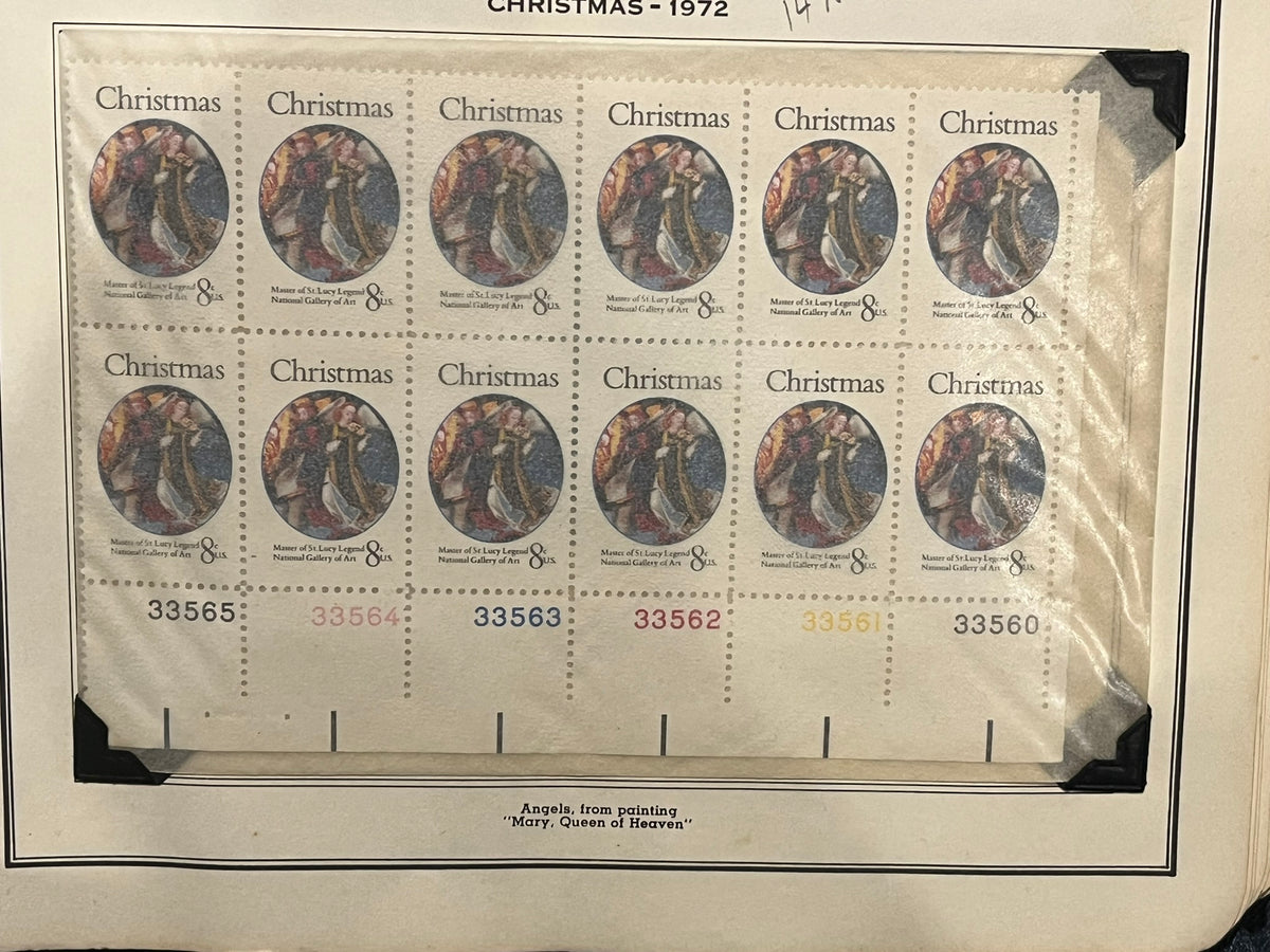 8c Christmas Plate Block Master of St. Lucy Legeng Nationa Gallery of Art
