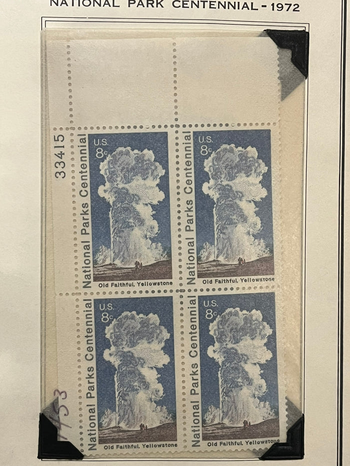 National Park Centennial Plate Block