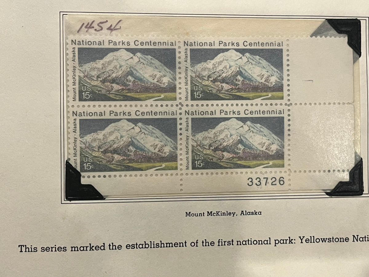 15c   Mount McKinley Alaska Plate Block
