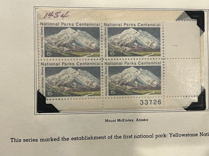 15c   Mount McKinley Alaska Plate Block