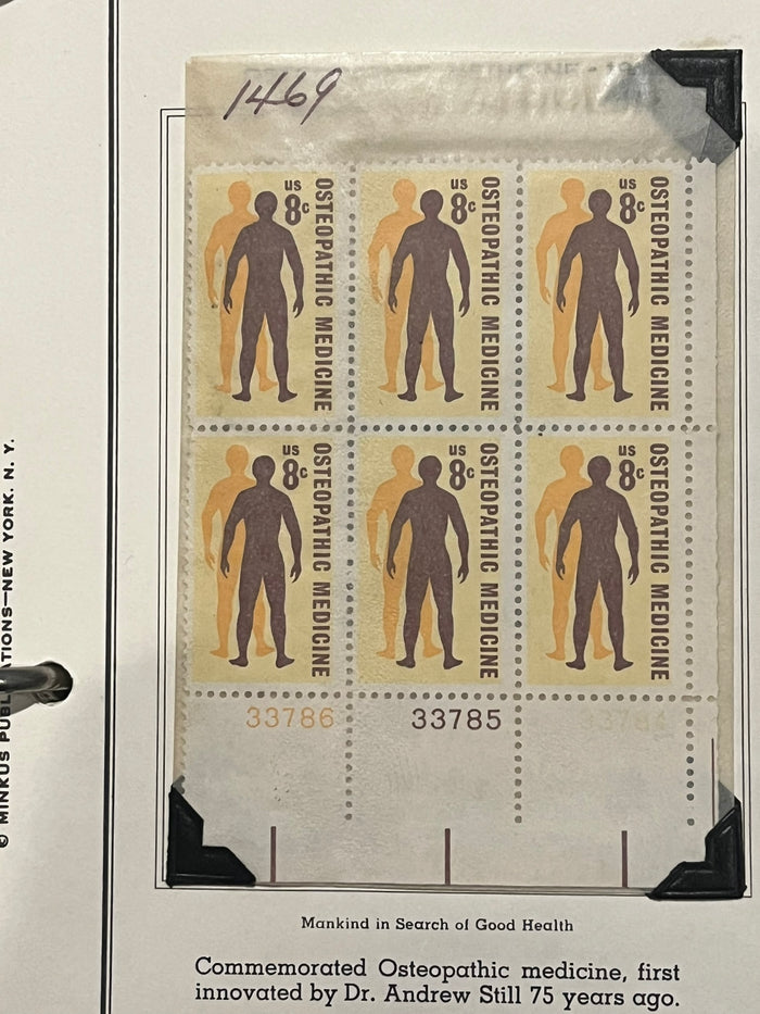 8c Osteopathic Medicine Plate Block