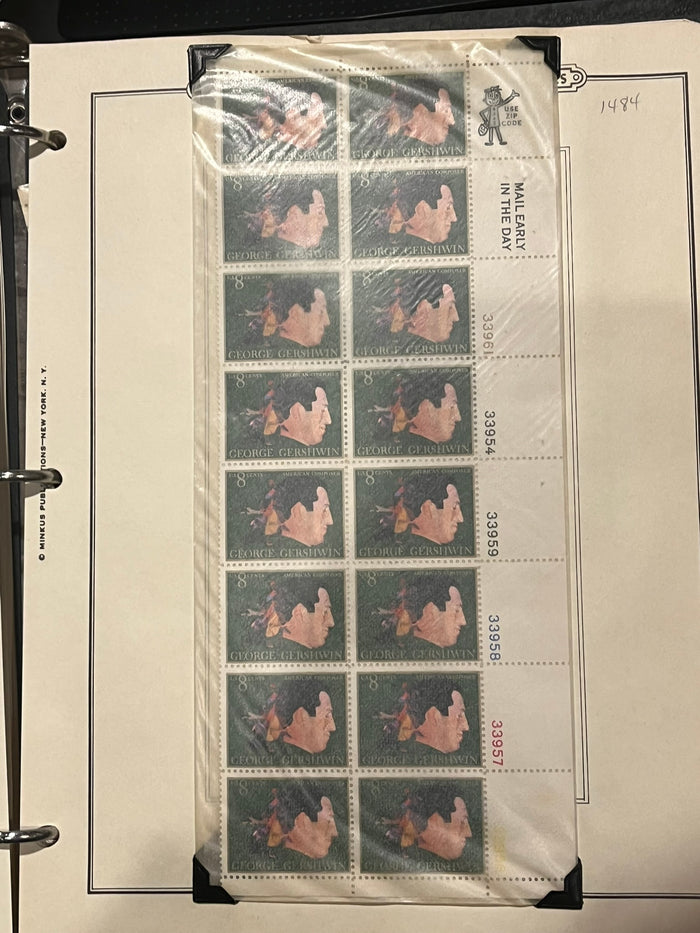 George Gershwin Plate Block