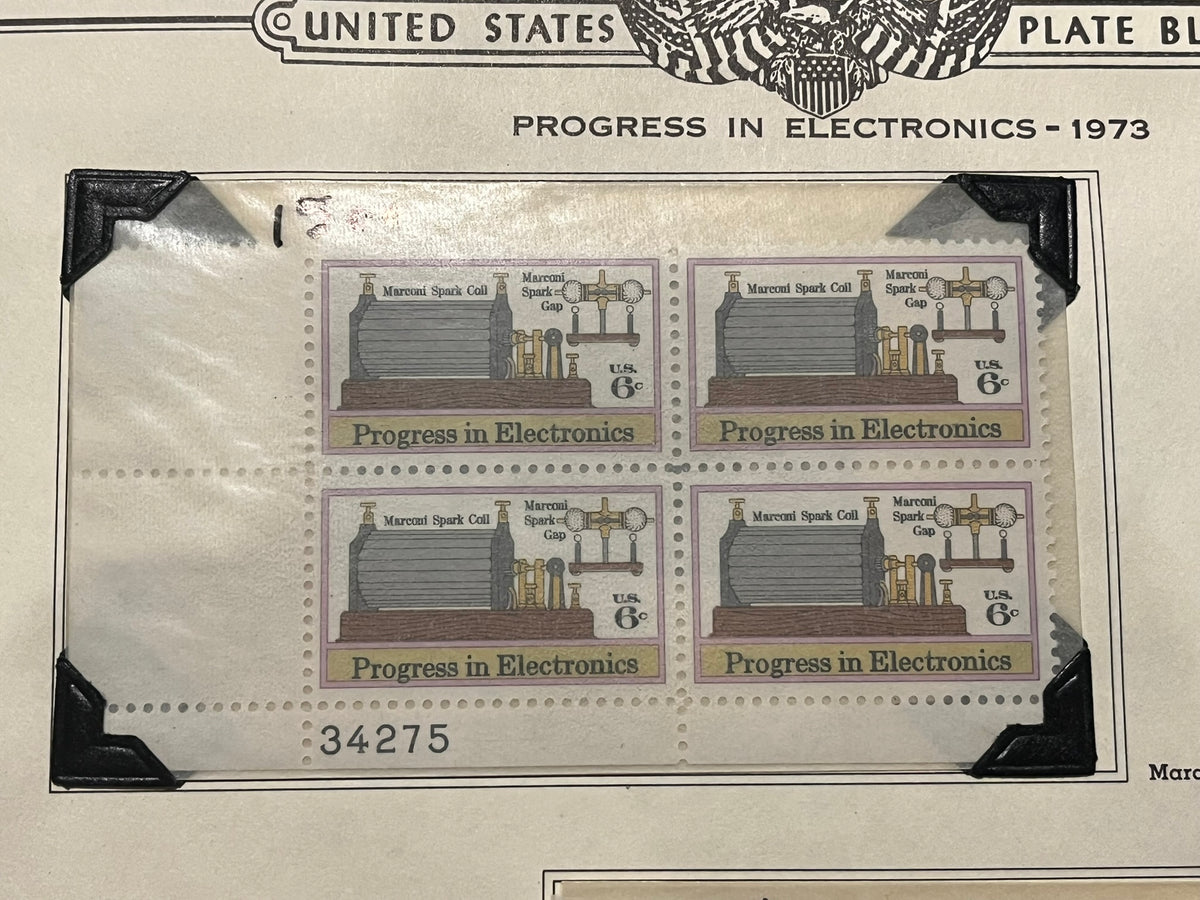 8c Marconi Equipment Plate Block