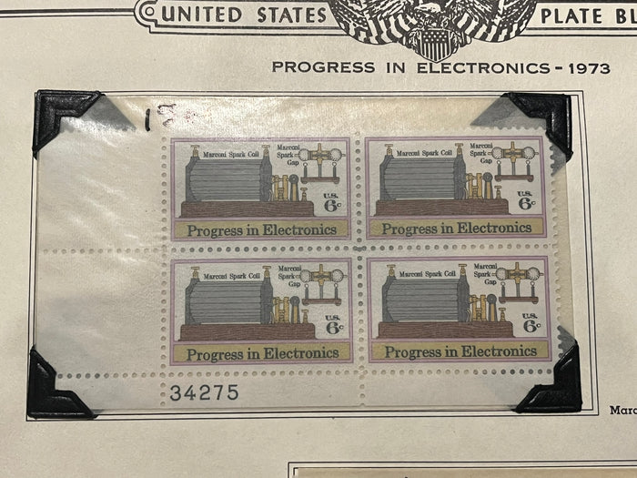 8c Marconi Equipment Plate Block
