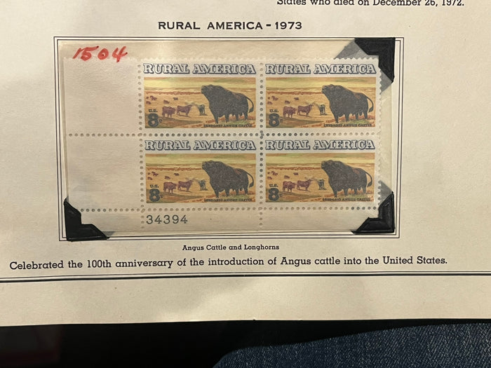 8c Rural America Plate Block