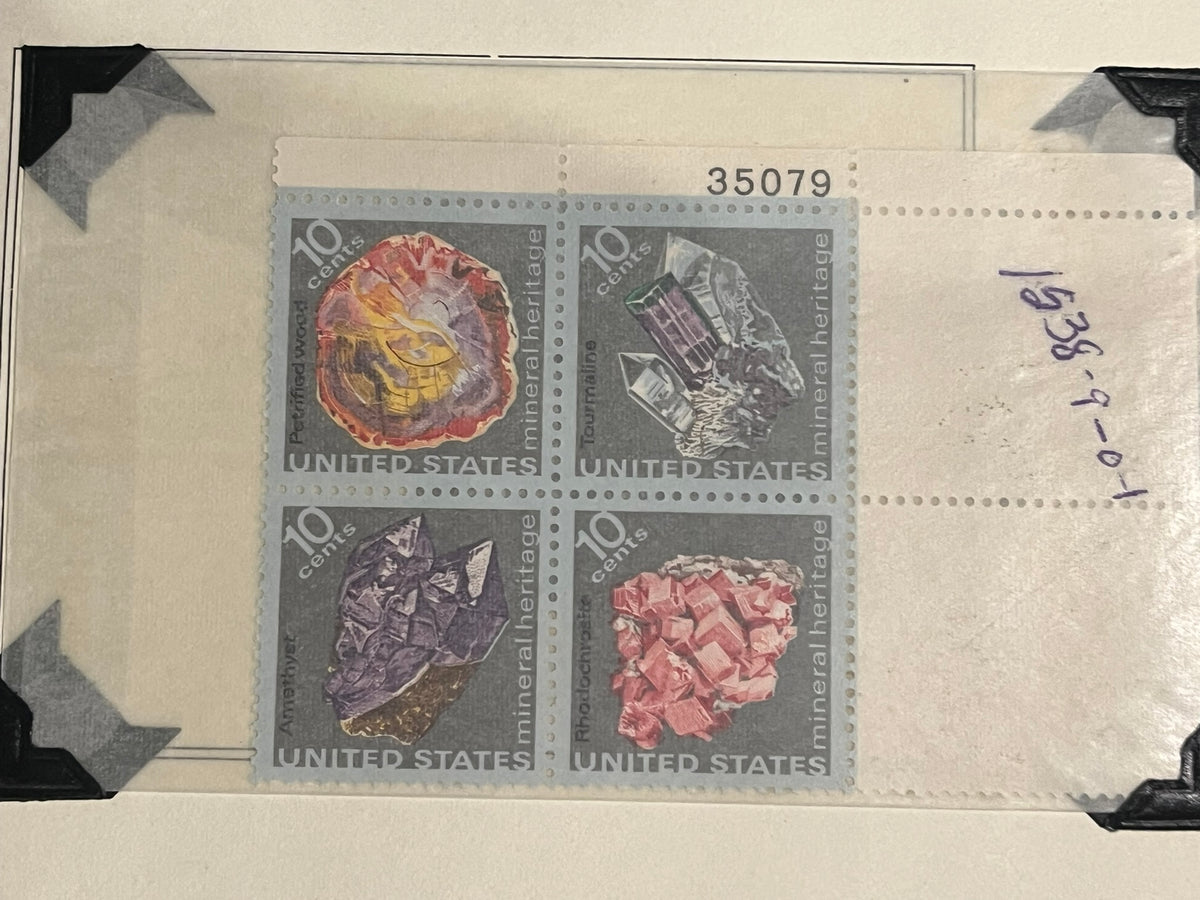 10c Mineral Heritage Plate Block