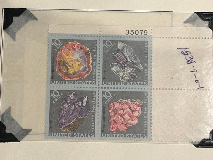 10c Mineral Heritage Plate Block
