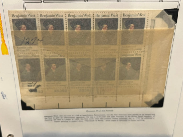 10c Benjamin West Plate Block