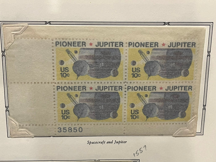 10c Pioneer Jupiter Plate Block