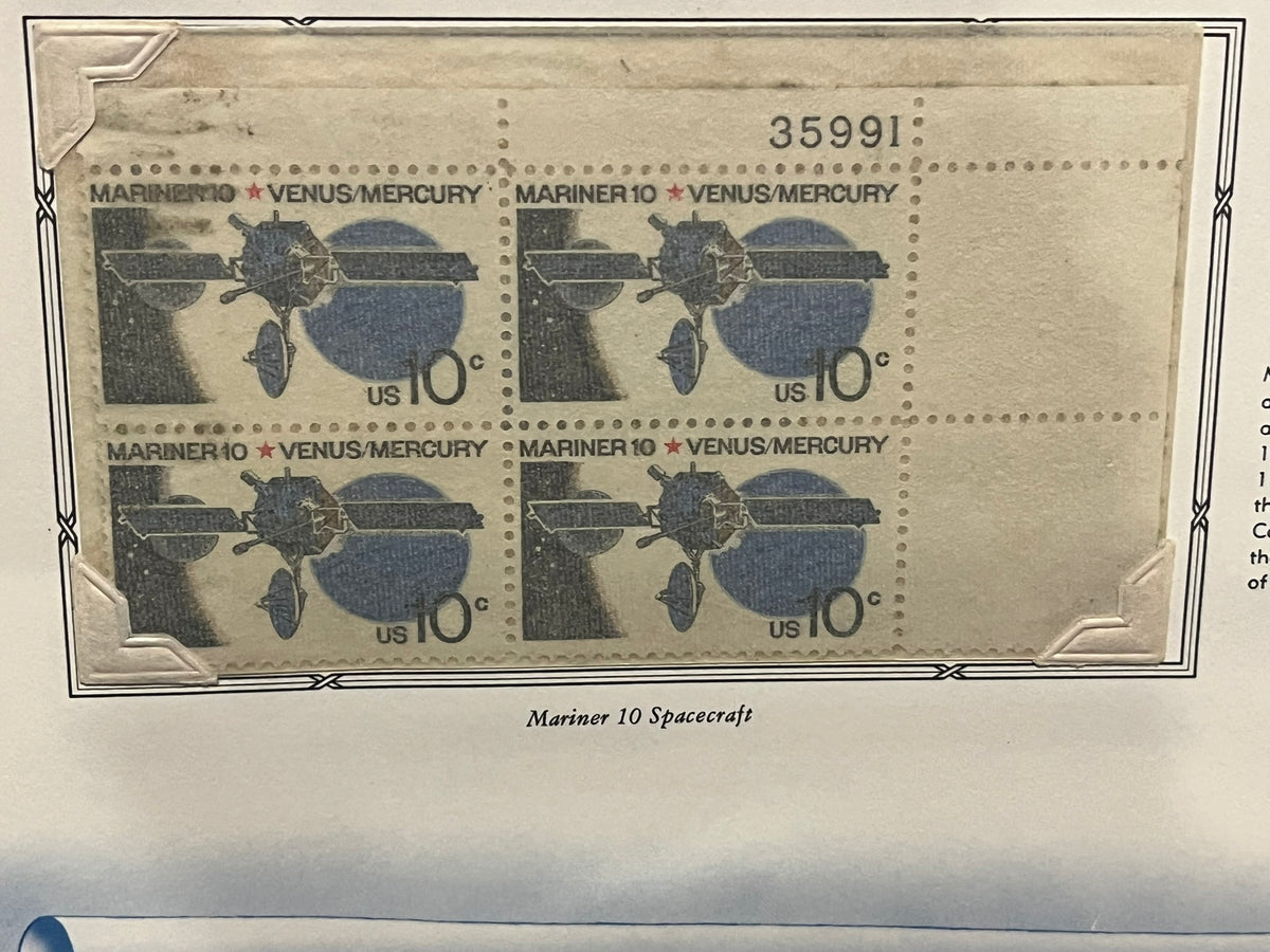 10c Mariner 10 Spacecraft Venus Mercury Plate Block