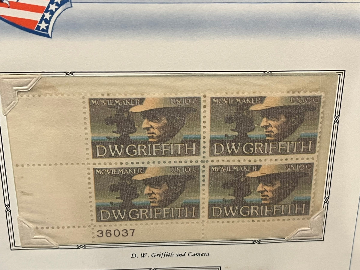 10c D.W. Griffith Plate Block