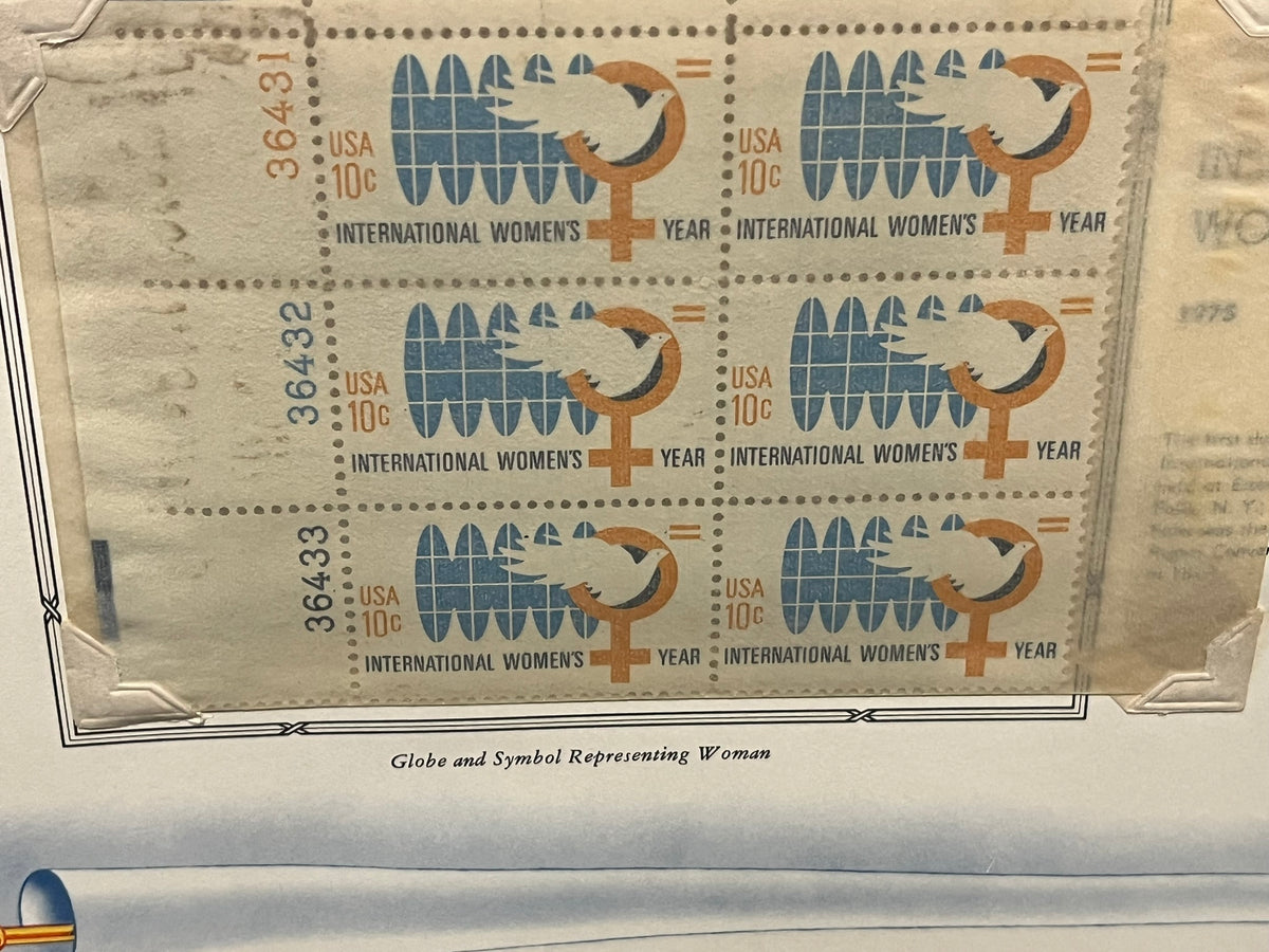 10c International Women's Year Plate Block