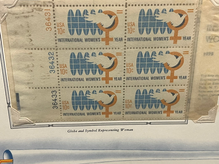 10c International Women's Year Plate Block