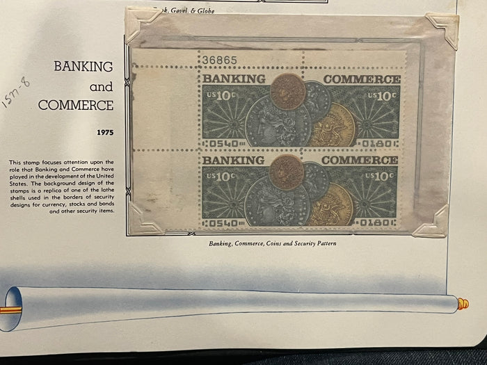 10c Banking and Commerce Plate Block