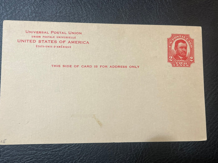UX25  2c Grant Postal Card - RED