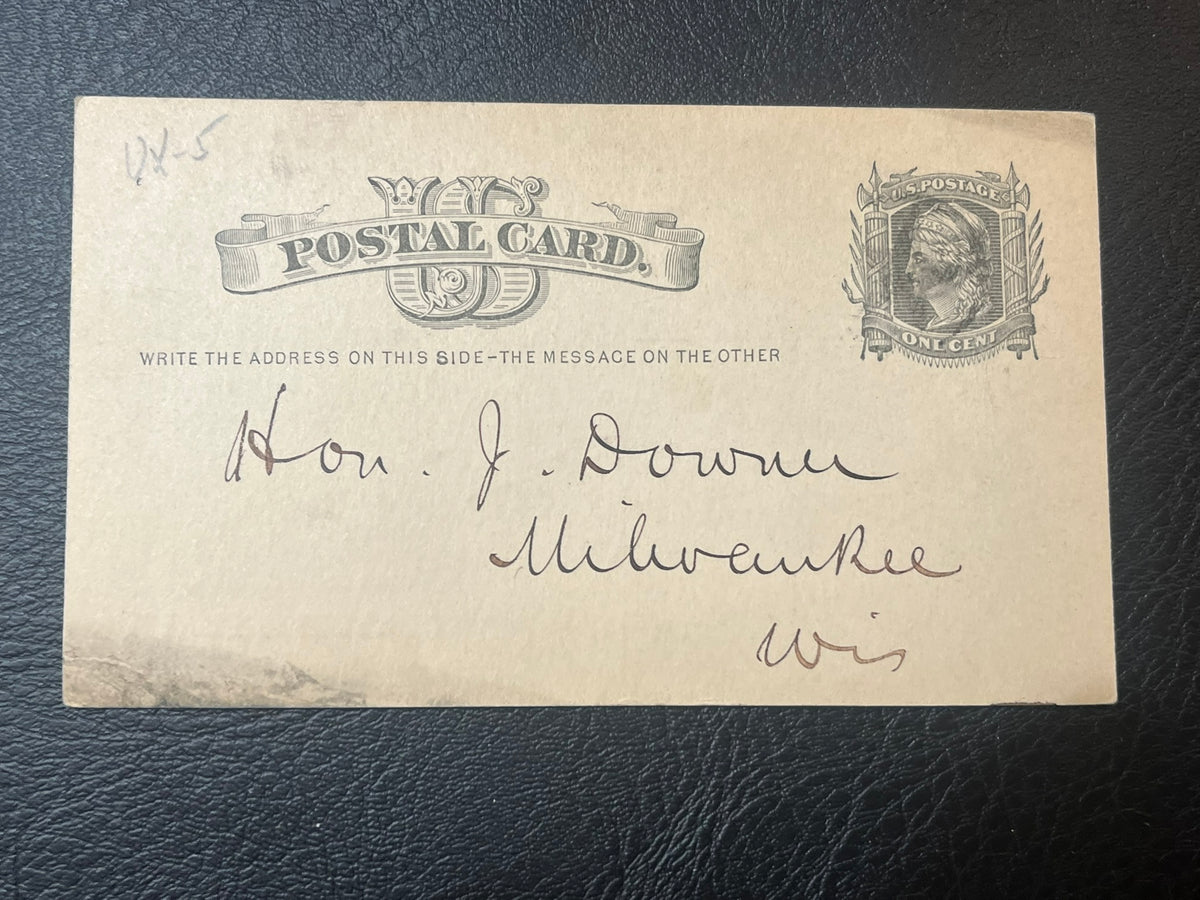 1c Black,buff Postal Card