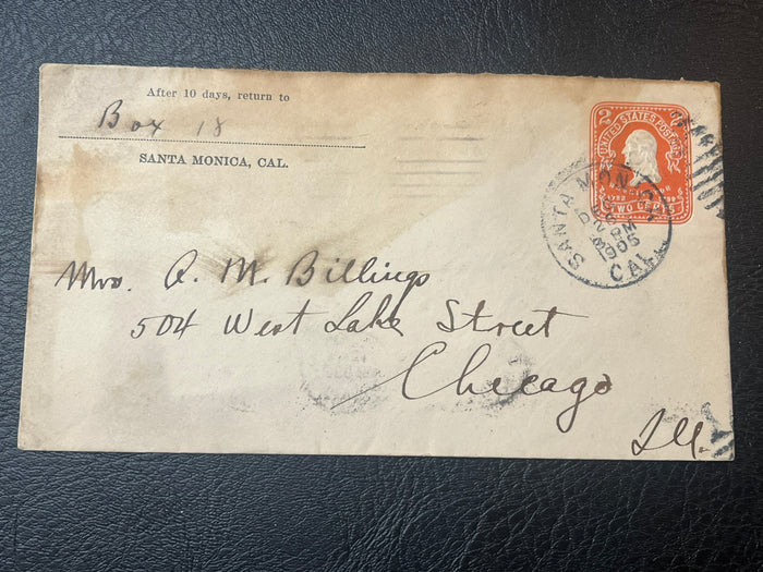 1905 2c Washington Enveope