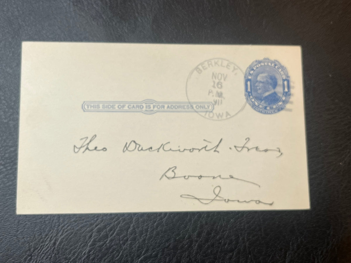 1910 McKinley Postal Card
