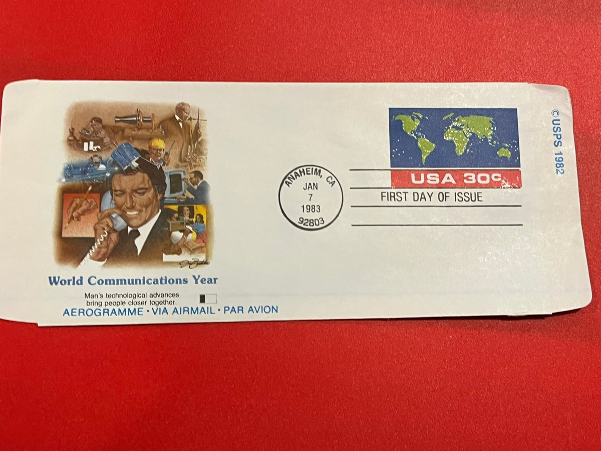 30c World Communications Year Air Mail FDC