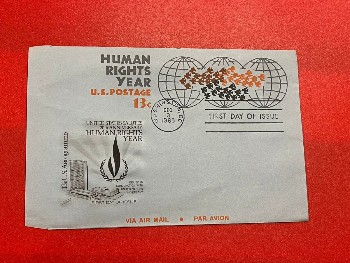 United Nations 13c Human Rights Year FDC