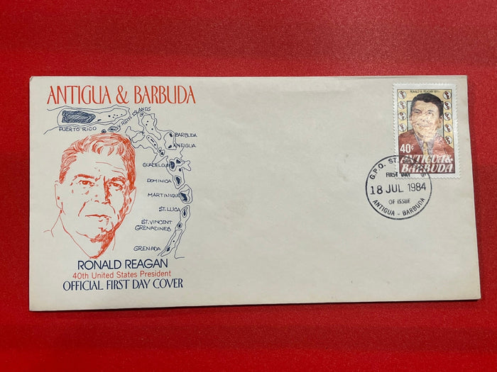 3 - Antigua & Barbuda Ronald Reagan FDCs.