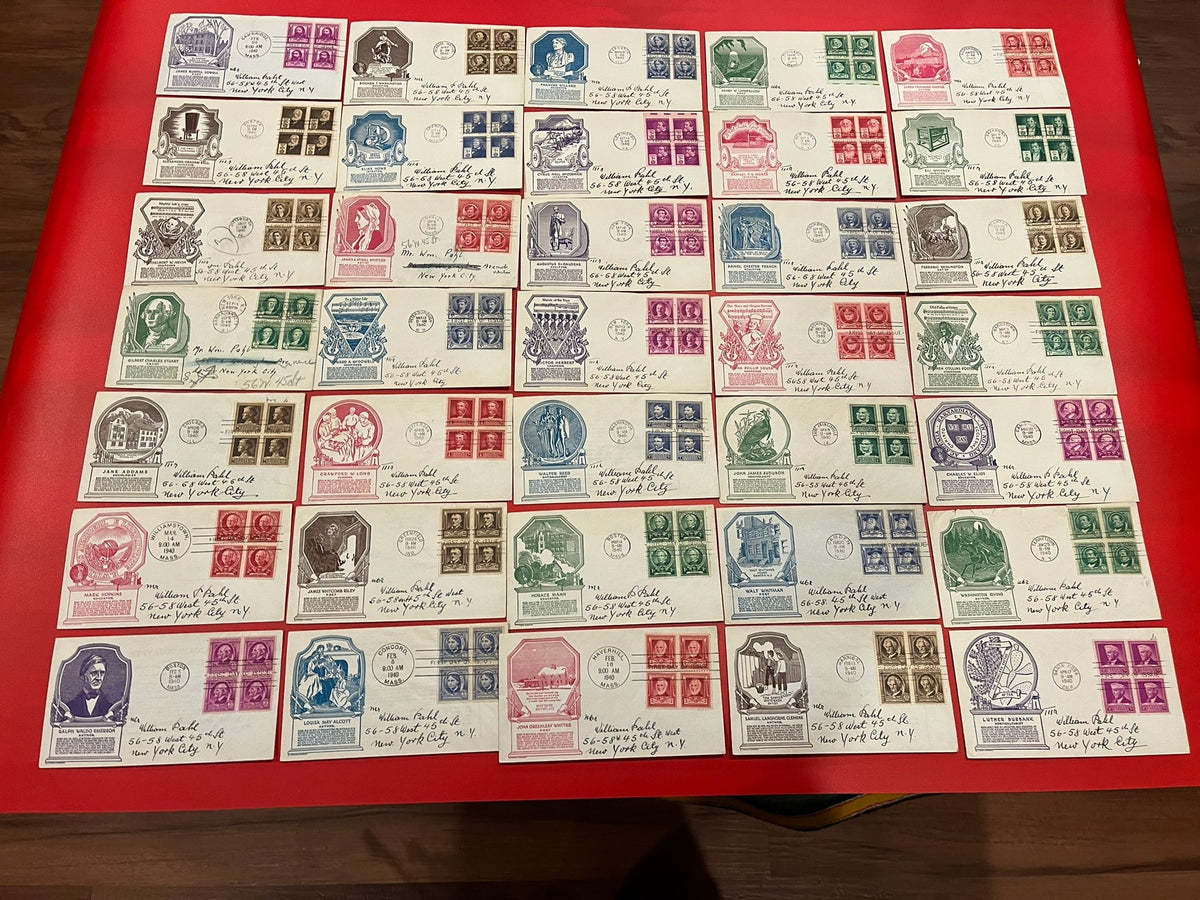 Famous American  Collection of FDCs