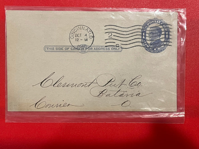 1c McKinley Prefilled Post Card