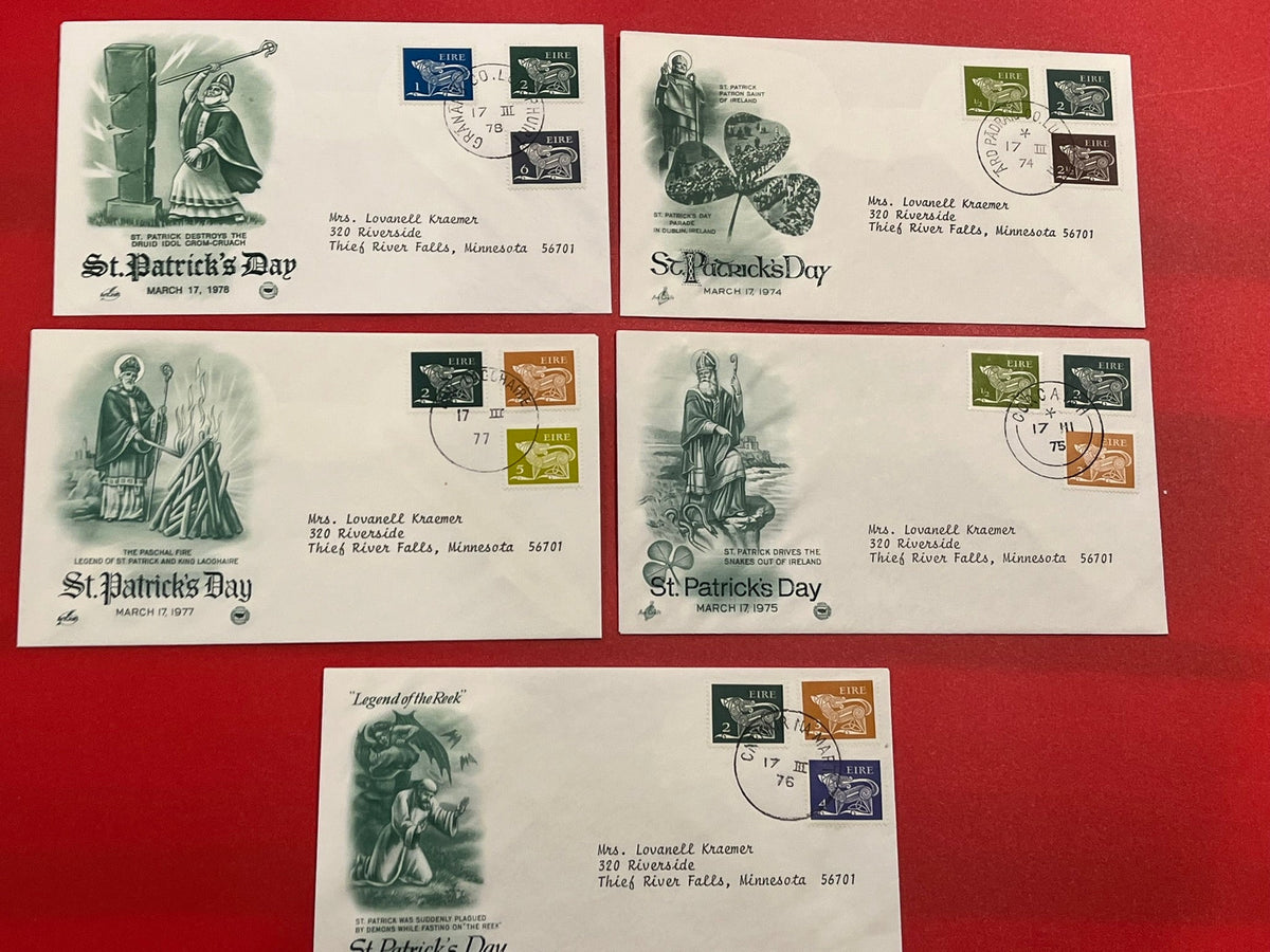 1976  Ireland - St. Patrick's Day FDCs