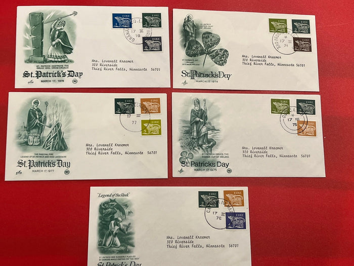 1976  Ireland - St. Patrick's Day FDCs