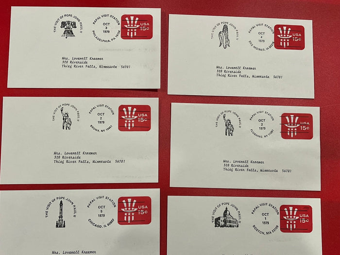 15c Prestamps  Papal Visit Set  - John Paul II
