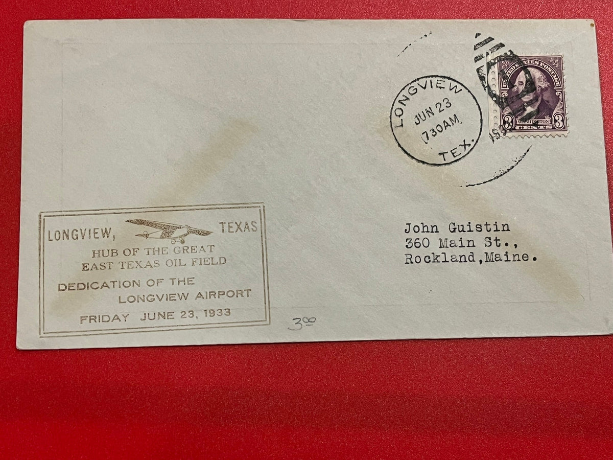 Longview Airport Texas Dedication FDC 1933