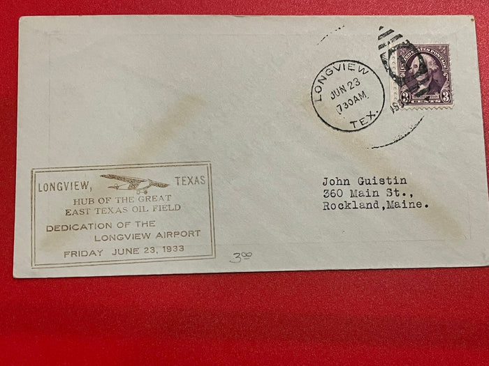 Longview Airport Texas Dedication FDC 1933