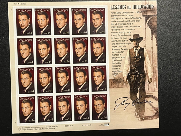 44c Legends of Hollywood: Gary Cooper