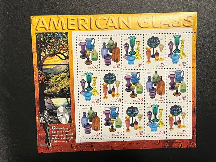 33c American Glass  Mint Sheet