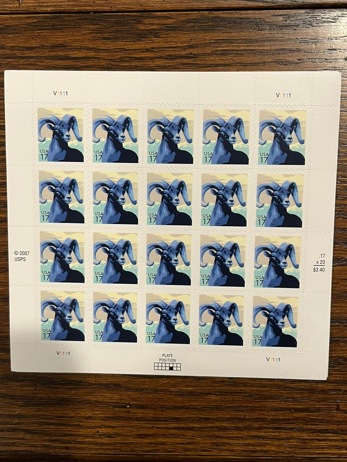 2007 17c Big Horn Sheet